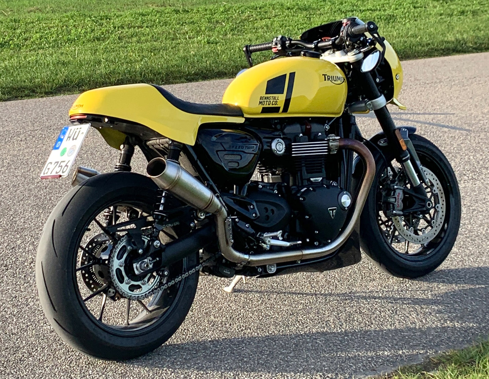 Zard Stainless Steel Racing Satin Slip-On for TRIUMPH SPEED