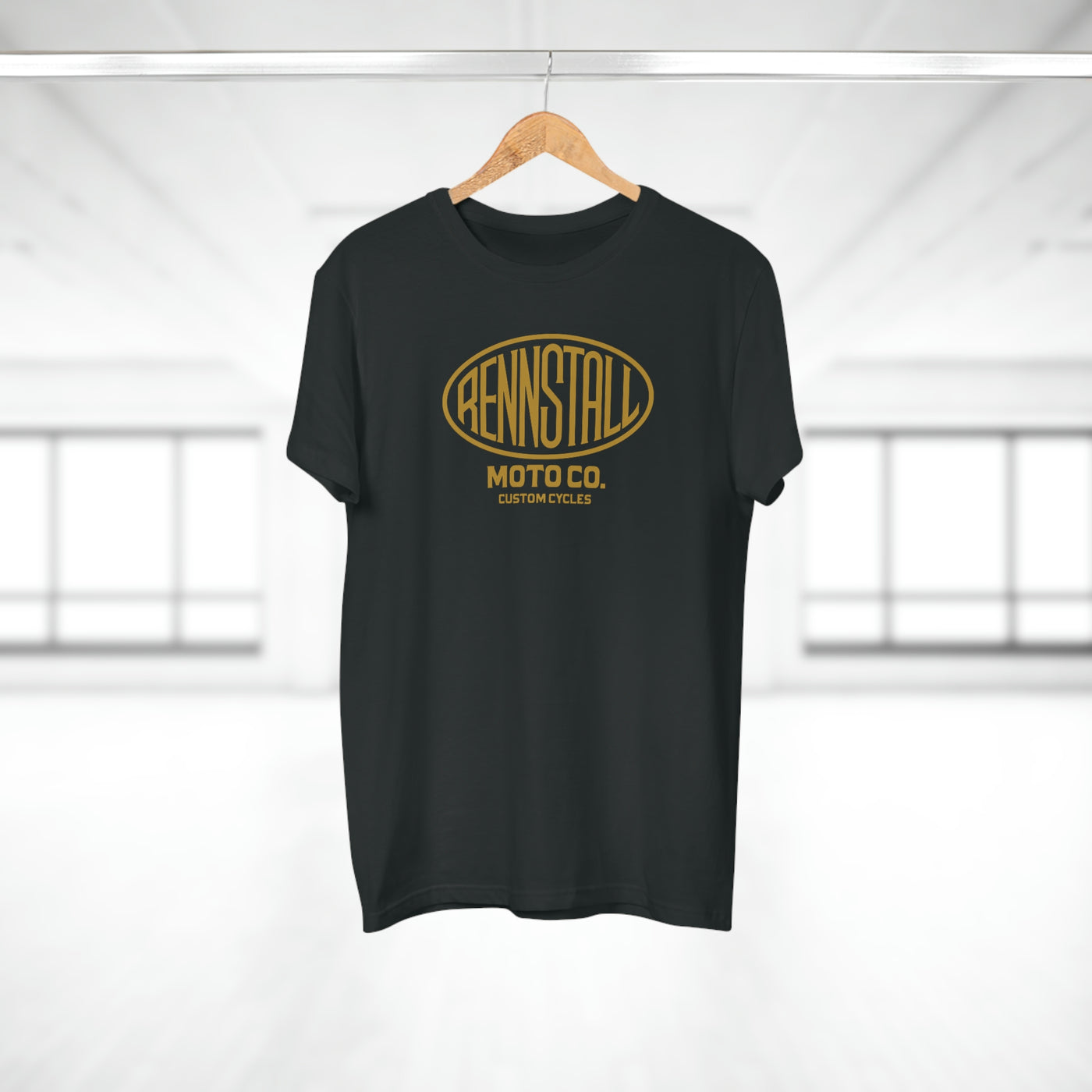 Black Men's Vintage Oval Logo T-shirt